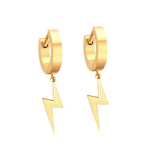 Custom Fahion Cheap Lightning Earrings Gold Plated  Earrings Stainless Steel Cadenas Jewelry For Women